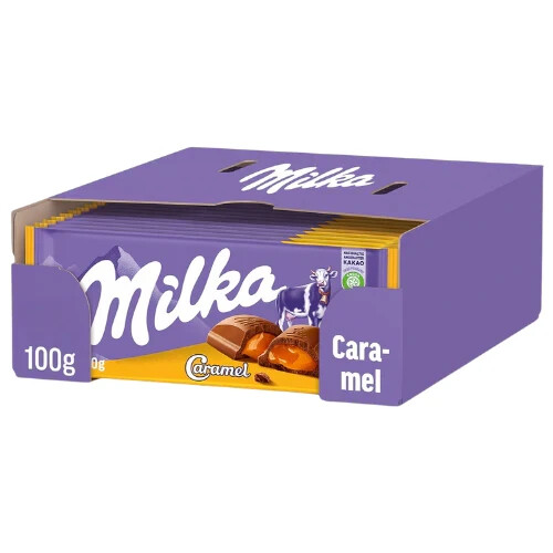 Milka caramel chocolate - milka,