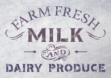 Farm Fresh Milk STENCIL 4 sizes Sign Country Kitchen Cafe Furniture 250 MYLAR