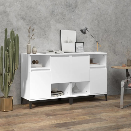 Sideboard 2pcs white - sideboard,
