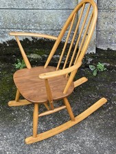 FINE  RARE ERCOL  QUAKER ROCKING ARMCHAIR CLEAN  CONDITION WE DELIVER