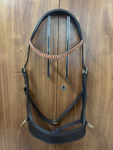 Sidepull bitless bridle - bitless, brown