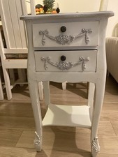 Bedside Table Vintage White