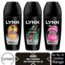 Lynx Anti-Perspirant Roll On Africa or Epic Fresh 48 Hours Anti Sweat, 50ml