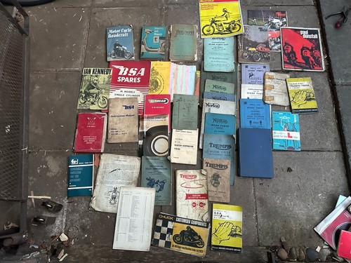 Old vintage motorcycle books - old,