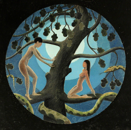 Adam eve c1910 gouache - -,