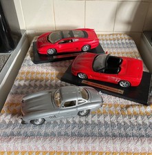 2 Maisto & 1 Burago 1/18 Scale Cars (SPARES OR REPAIRS)