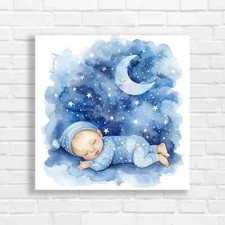 Sleeping Baby In Starry Night