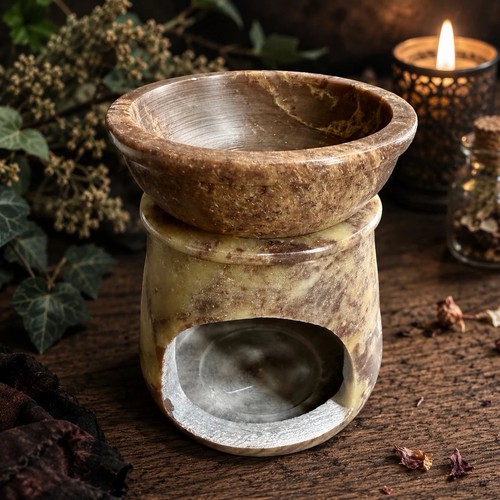 Soapstone oil burner with - soapstone,