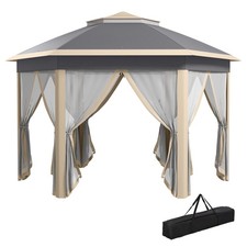 Outsunny 3x4m hexagon gazebo - 3x4m,