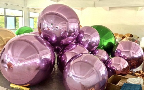 Pink mirror inflatable - pink,
