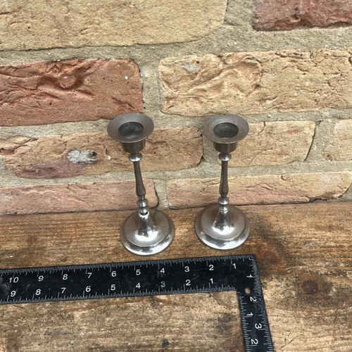 Vintage small pair chrome - pair, of