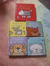 Thats Not My Usborne Touchy Feely Books Rabbit/kitten/dog/teddy/bunny Bundle