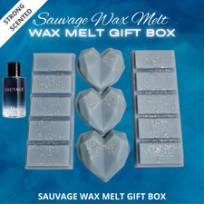Sauvage Wax Melts Gift Box Highly Scented Handmade Vegan Soy Wax Snap Bar Hearts