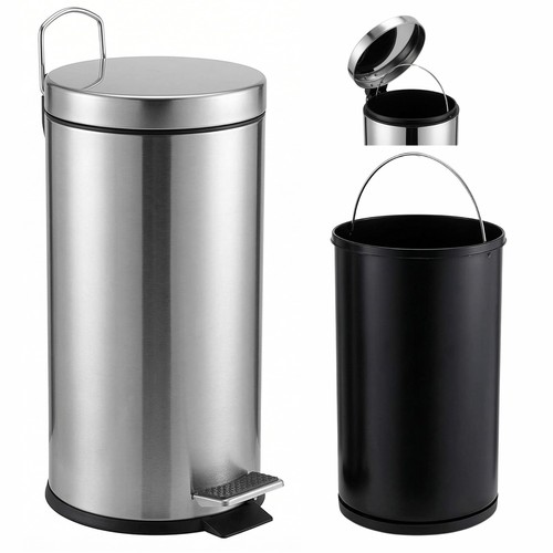 30l stainless steel slim - steel, slip