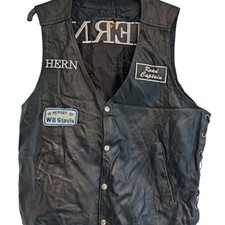 Men’s Black Leather Biker