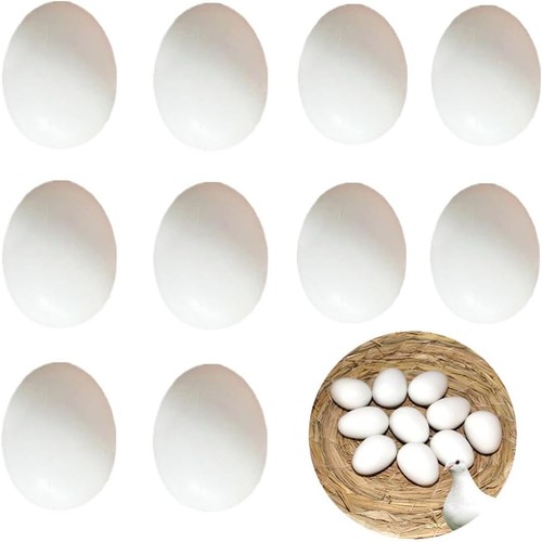 Pieces white fake eggs - white,