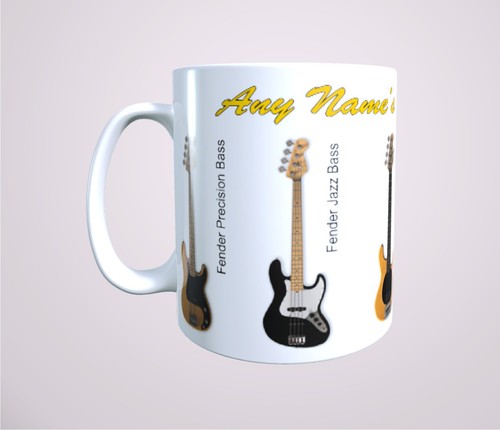 Personalised bass guitar - bass, mug