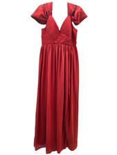 LONG COLD SHOULDER DRESS XL BURNT ORANGE BRIDESMAID WEDDING GUEST OCCASION PARTY