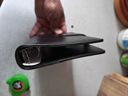 Leather ringer binder - leather,