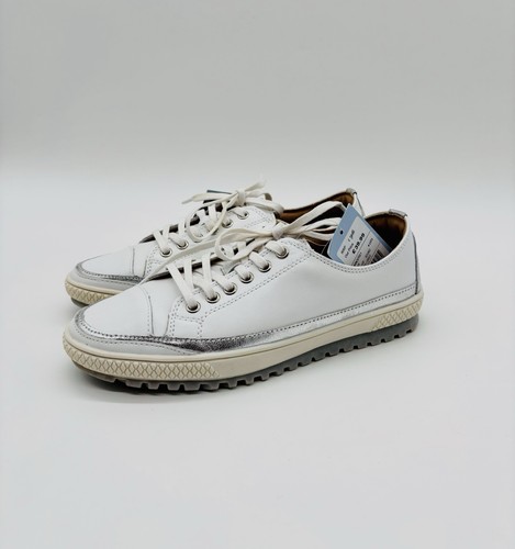Pavers white leather lace - leather,