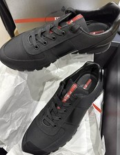 PRADA Men's Trainers - Black Red - Size 9 UK 