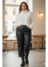 M&S Black faux Leather Look