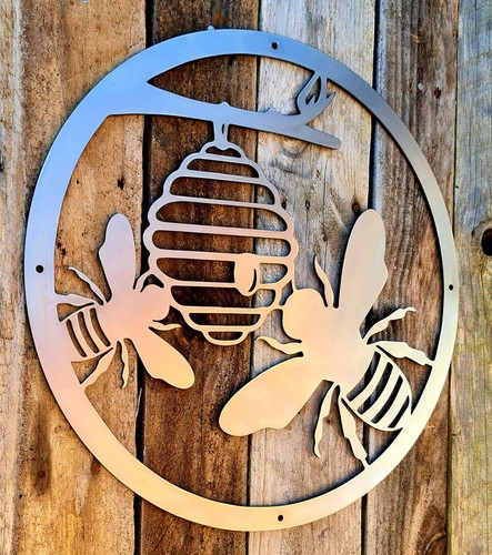 Bee keeping metal sign - bee,
