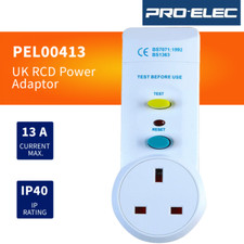 RCD 13 Amp UK Mains Socket