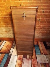 Antique oak tambour filing - oak,