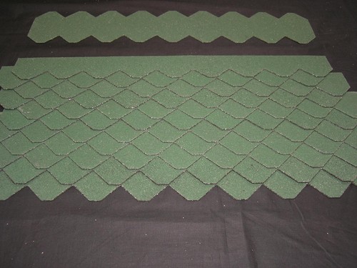 Set roof shingles slate - roof,