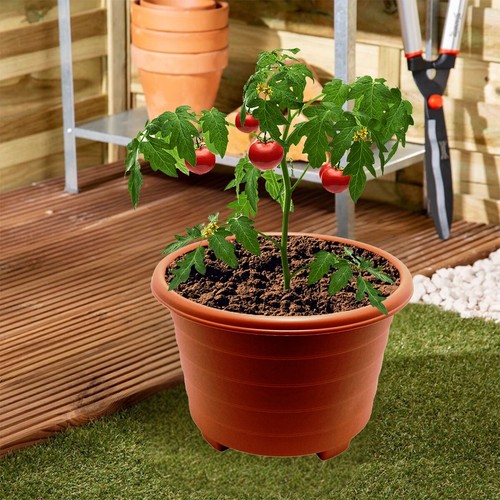 Large plastic round planter - large,
