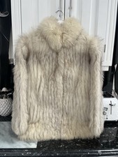 Ladies Real Arctic fox Fur Winter Jacket Coat By Creation By Marcel Uk 10 12