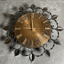 Copper Faced Wall Clock With