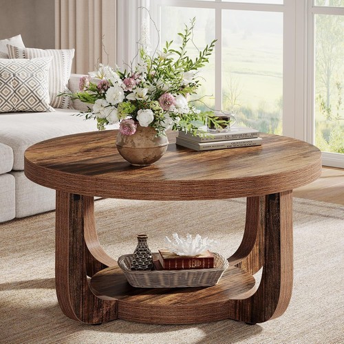 Tier round coffee table - 2-tier,