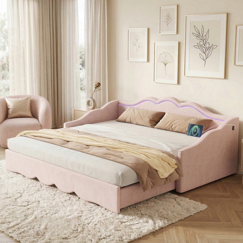 Day bed 90x190cm - bed, pink