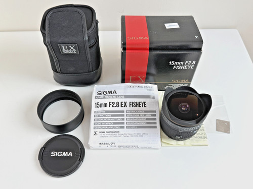 Sigma 15mm fisheye lens - 15mm, f/2.8