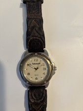 Timberland Men's Watch Indiglo WR 50m Leather Strap Untested Needs Battery