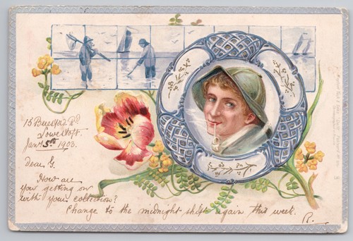 Raphael tuck delft postcard - tuck,