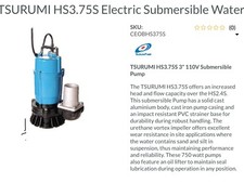 3” Sub Pump Tsunami 110v