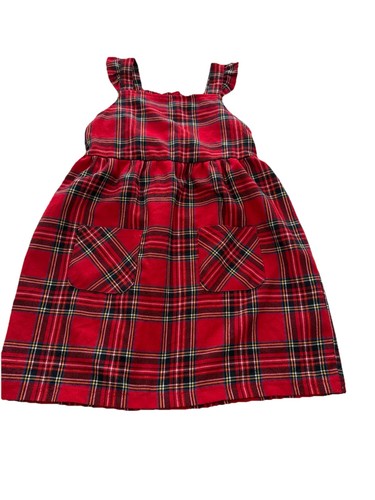 Girls red tartan - tartan, sleeveless