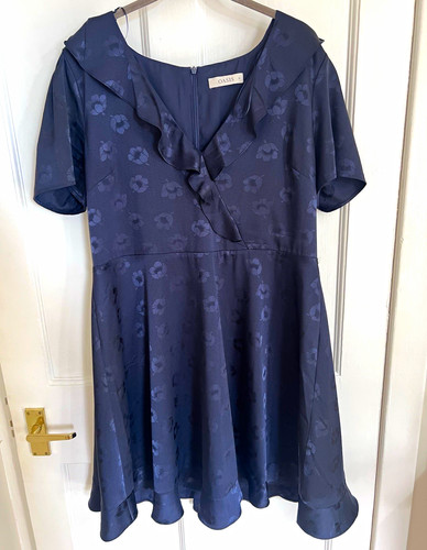 Oasis navy floral satin - navy,