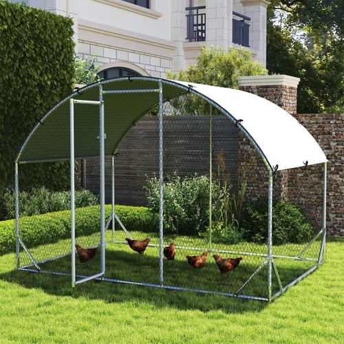 Walk chicken run galvanised - walk, in