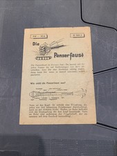 WW2 German Panzerfaust 30m Handbuch Manual Leaflet Book MG34 42 Flak Wehrmacht