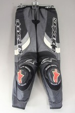 ALPINESTARS LEATHER BIKER TROUSERS + CE ARMOUR/KNEE SLIDERS: WAIST 32"/LEG 28.5"