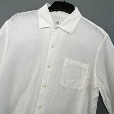 Zara Linen Shirt White Size M