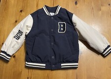 Zara Boys Navy Blue Varsity Jacket - Size 2-3 Years