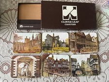 BOXED SET OF 6 CLOVER LEAF COASTERS: CHESHIRE