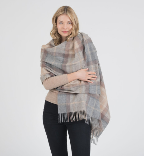 Lambswool stole blanket - stole, scarf