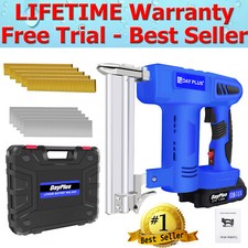 CORDLESS STAPLE NAIL GUN 2in1 ELECTRIC BATTERY RECHARGABLE TRACK PINS STAPLER UK