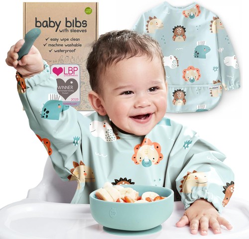 Baby bibs with sleeves - bibs, for